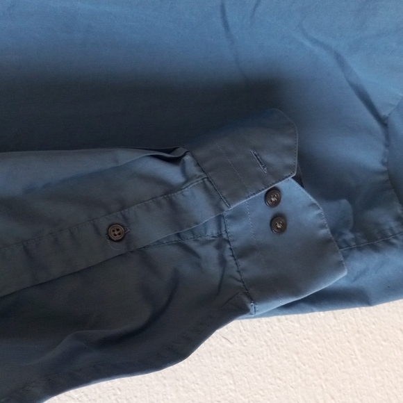 Regis Soft Blue Men's Long Sleeve Buttton Down Neck 16½ - Picture 4 of 8